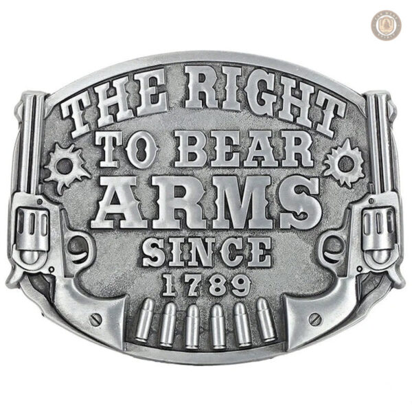 Boucle de ceinture western avec motif de revolvers