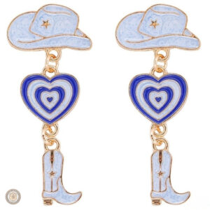 Accessoire de danse country, boucles d'oreilles stylées
