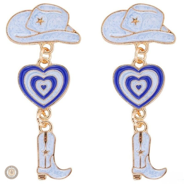 Accessoire de danse country, boucles d'oreilles stylées