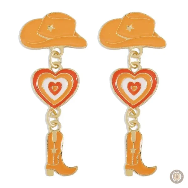 Boucles d'oreilles inspirées de la danse country pour femme