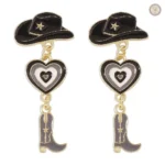 Élégantes boucles d'oreilles pour amateurs de danse country
