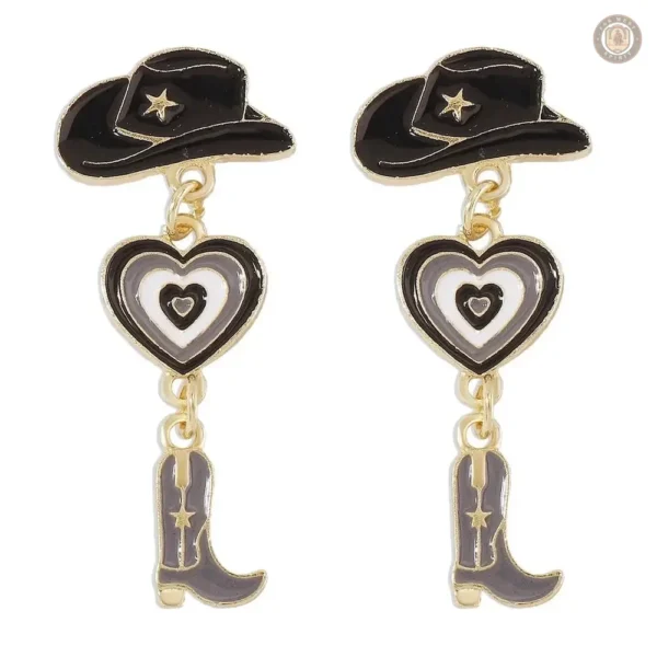 Élégantes boucles d'oreilles pour amateurs de danse country