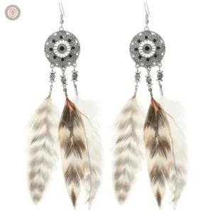 Boucles d'oreilles Feathers au style country élégant