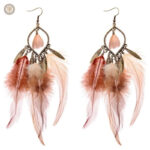 Boucles d'oreilles en plumes étoilées pour un style country