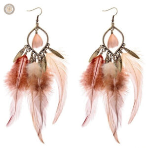 Boucles d'oreilles en plumes étoilées pour un style country