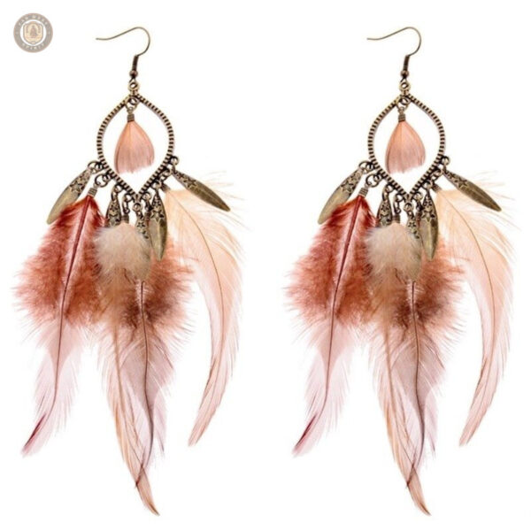 Boucles d'oreilles en plumes étoilées pour un style country