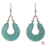 Boucles d'oreilles vintage turquoise au style country