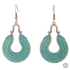 Boucles d'oreilles vintage turquoise au style country