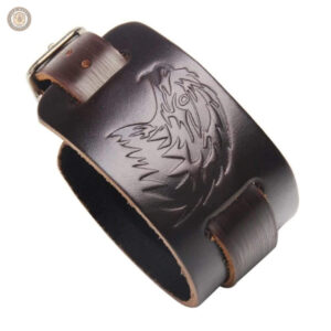 Bracelet en cuir pour homme, design aigle, tendance western