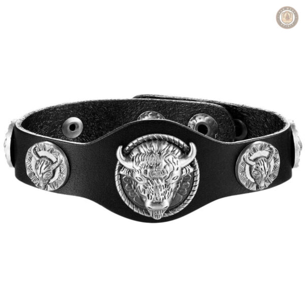 Bracelet en cuir Buffle au style Western