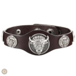 Bracelet Western en cuir avec motifs traditionnels