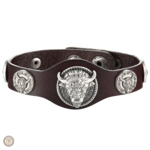 Bracelet Western en cuir avec motifs traditionnels