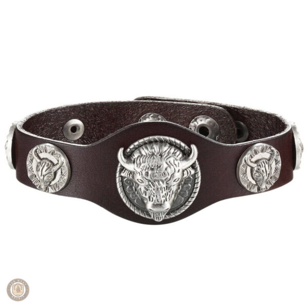 Bracelet Western en cuir avec motifs traditionnels