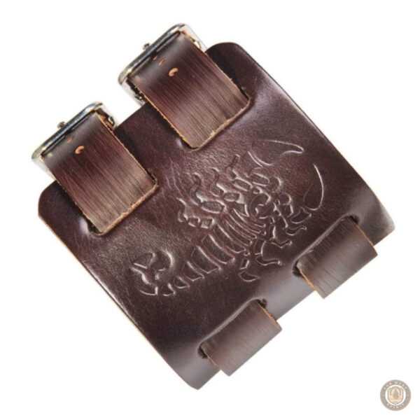 Bracelet homme en cuir avec motif scorpion, accessoire tendance
