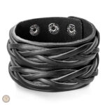 Bracelet Cuir Tressé Style Western