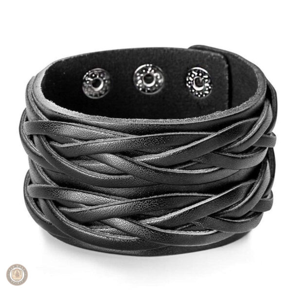 Bracelet Cuir Tressé Style Western