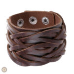 Bracelet Western en cuir, design tressé unique