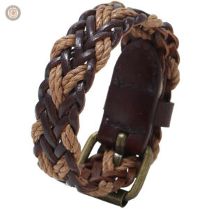 Bracelet vintage en cuir au style western