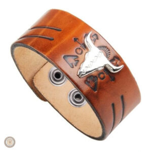 Bracelet Tête de Buffle en style Western