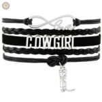 Bracelet en cuir pour femme avec motifs western