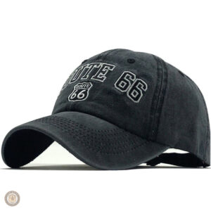 Casquette cowboy avec logo Route 66, look vintage