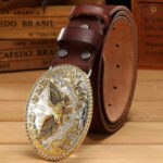 Boucle de ceinture style cowboy, design unique
