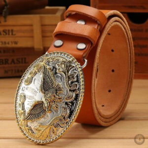 Ceinture de style western, finition en cuir