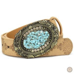 Ceinture turquoise femme style western