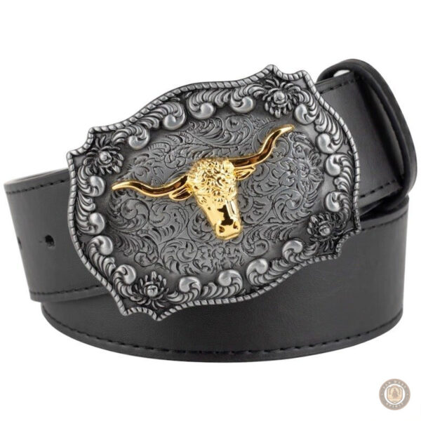 Ceinture cowboy avec boucle dorée élégante