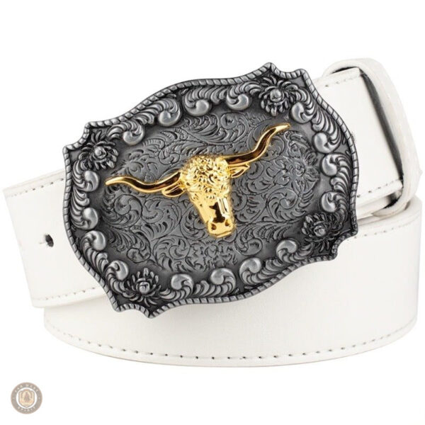 Accessoire mode cowboy en cuir avec boucle dorée