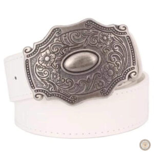Ceinture en cuir avec style western pour femme