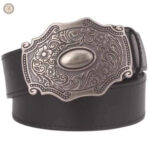 Boucle de ceinture ornée, design western féminin