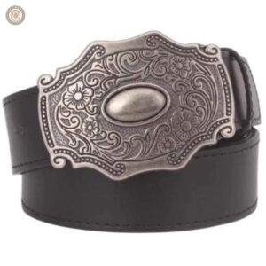 Boucle de ceinture ornée, design western féminin