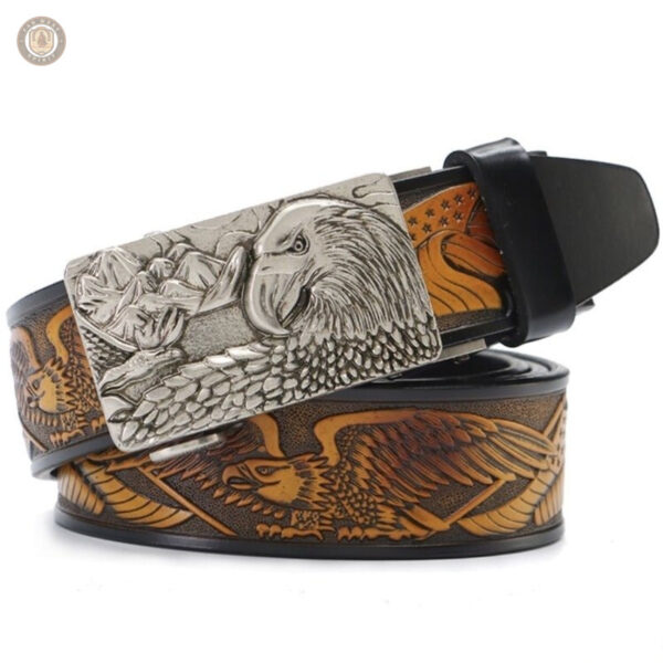 Ceinture Boucle Western en Cuir