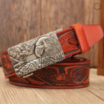 Ceinture cuir femme avec boucle distinctive
