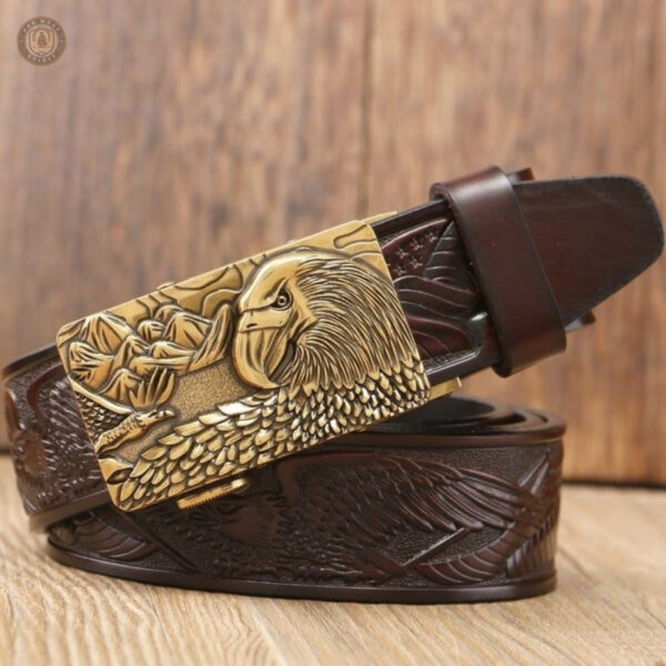Ceinture en cuir avec design boucle western unique