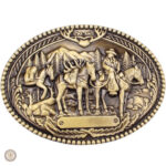 Boucle de ceinture western dorée élégante et stylée
