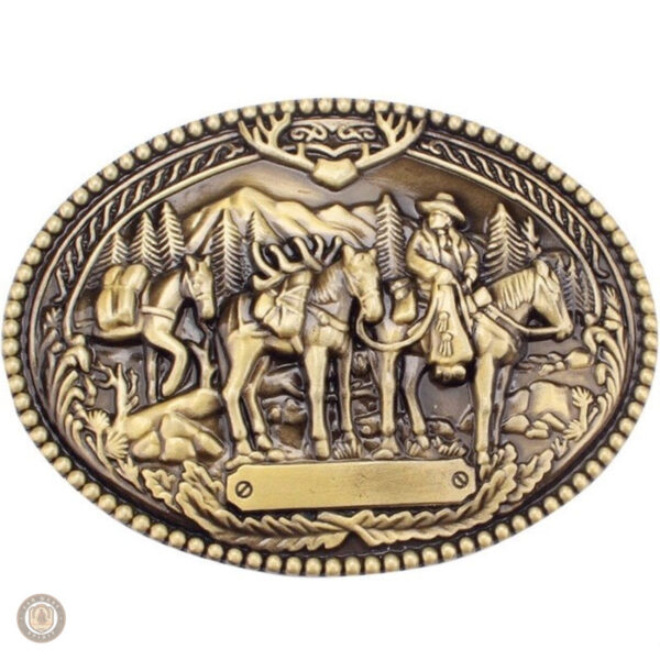 Boucle de ceinture western dorée élégante et stylée