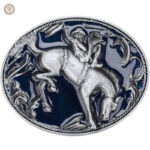 Boucle de ceinture western avec motif cheval