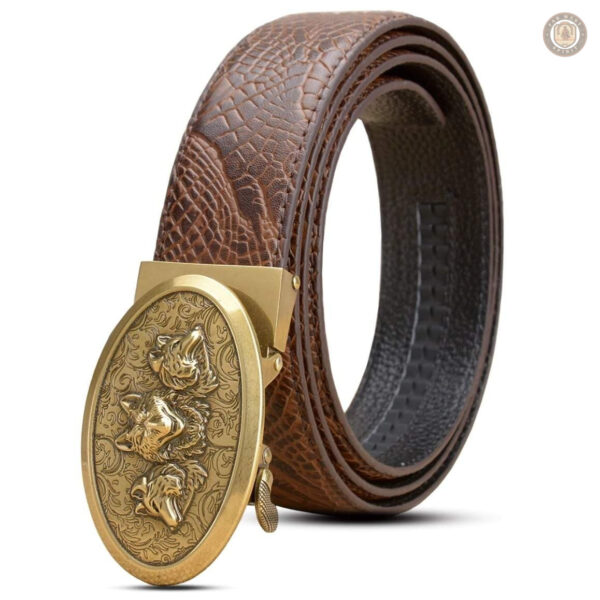 Ceinture Camel Boucle Western pour homme