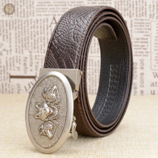 Élégante ceinture camel pour hommes