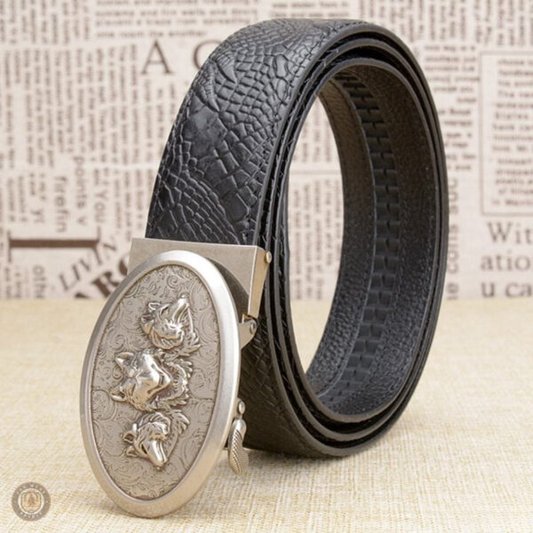 Ceinture en cuir avec boucle western