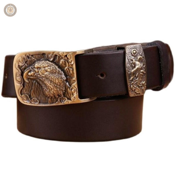 Ceinture noire pour homme style western