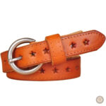 Ceinture en cuir avec décorations étoilées