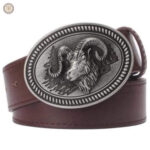 Ceinture western femme avec motif Bélier élégant