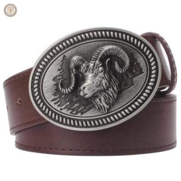 Ceinture western femme avec motif Bélier élégant