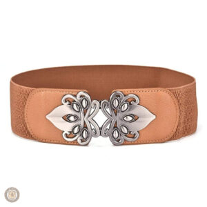 Ceinture rouge à boucle double pour style cowboy