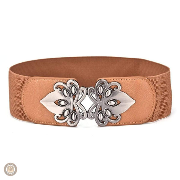Ceinture rouge à boucle double pour style cowboy