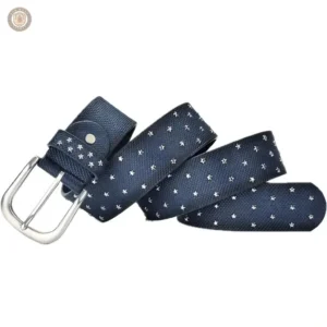 Accessoire mode femme, ceinture cowboy en cuir bleu