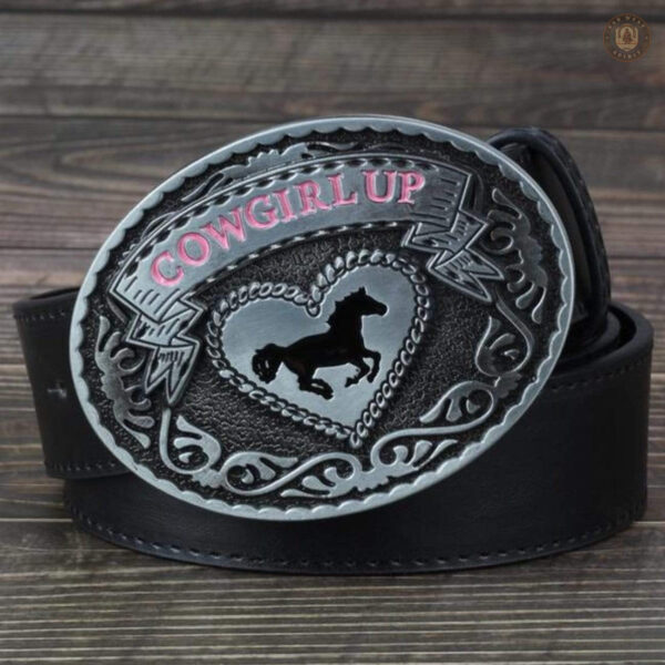Ceinture en cuir pour femmes, look cowgirl moderne